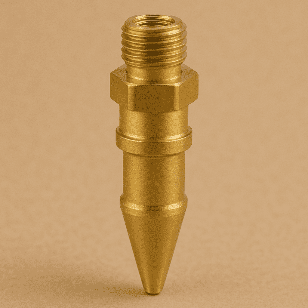 Brass fuel injector nozzle component